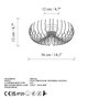 Opviq Karsortel - N-641-1 Lámpara de araña dorada